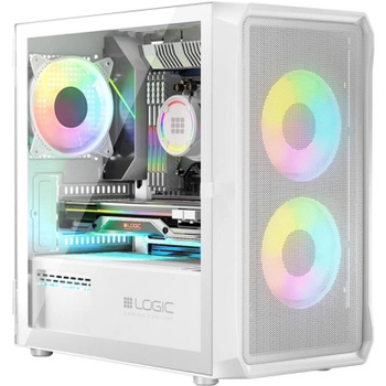 Корпус Logic concept PORTOS MESH+GLASS ARGB fans 3x120mm WHITE (AM-PORTOS-20-0000000-0002)