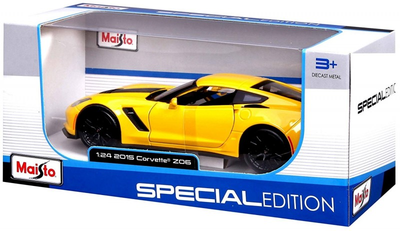 Samochód Maisto Chevrolet Corvette Z06 1:24 żółty (090159311331) 