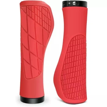 Грипсы ручки велосипедные MTB Ergonomic, с замками, красные