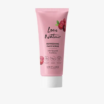 Відновлювальний скраб для обличчя Oriflame Love Nature з журавлиною, 30 мл