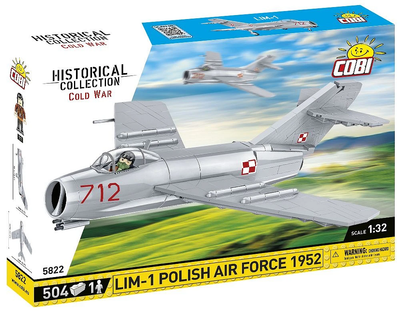 Конструктор детский истребитель LIM-1 Polish Air Force 1952 COBI 5822