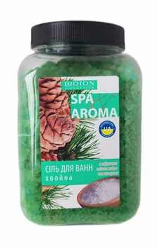Сіль для ванн Bioton Cosmetics Spa Aroma хвойна з ефірними оліями кедра та кипариса, 750 г (99566)