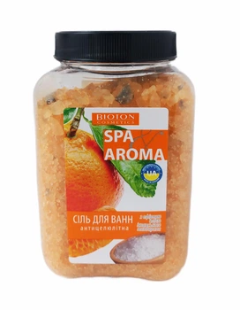 Сіль для ванн Bioton Cosmetics Spa Aroma антицелюлітна з ефірною олією іспанського мандарина 750 г (129471)