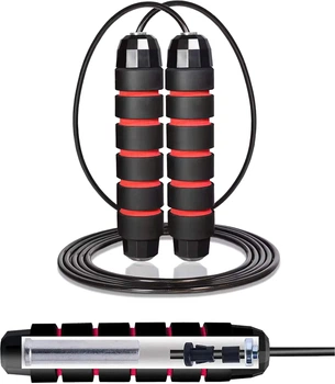 Скакалка скоростная Cornix Speed Rope Classic с утяжелителем 280 см Черно-красная (XR-0354)