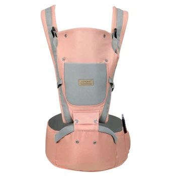 Детский хипсит-кенгуру Эрго-рюкзак Переноска Baby Carrier от 0 до 36 месяцев Персиковый n-12646