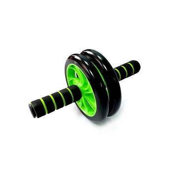Ролик для пресса двойной Profi Sports XL-100 черный с зеленым