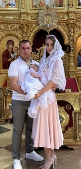Палантин шаль в храм 100 см біла 115