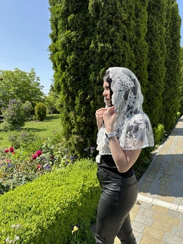 Палантин шаль в храм 70 см біла 423