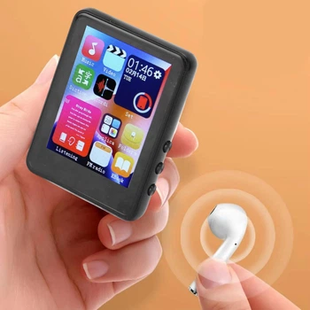 Сенсорный музыкальный MP3-плеер с дисплеем 2.4 дюймов Lecteur мини видео плеер с поддержкой MP4 и Bluetooth 5.2, 4 ГБ, 6.7х5х1 см, черный (99597356)