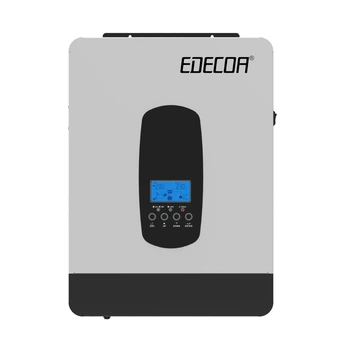 Инвертор гибридный солнечный Edecoa 24 В 3000 Вт белый (бесперебойник 3,2 кВт, UPS, ИБП) Solar Inverter 24V