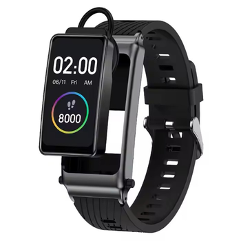 Фітнес браслет Smart Keepsake Maximum + Навушник Чистий звук 2 ремінці Прийом дзвінків Black