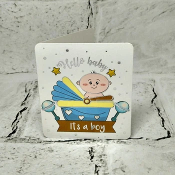 Открытка мини подарочная It's a boy Baby Shower 7,1х8,2 см 5503-1715
