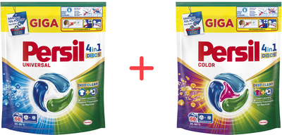 Набір дисків для прання Persil 4in1 Discs Deep Clean Universal 68 шт + Color 68 шт (9000101826715/9000101826746)