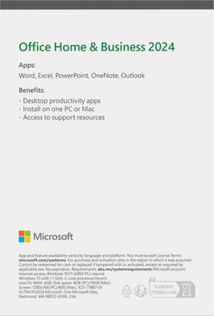 Ліцензія Microsoft Office Home and Business 2024 Multi Win/Mac для одного користувача (EP2-06675)