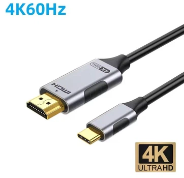 Кабель USB C-HDMI 2,1 (4K @ 144 Гц, 2K @ 240 Гц) з підтримкою HDCP2.3/HDR10