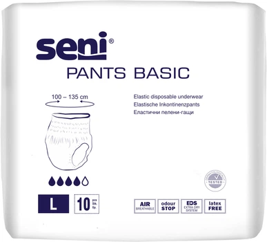 Труси поглинальні для дорослих Seni Pants Basic Large 10 шт (5900516752002)