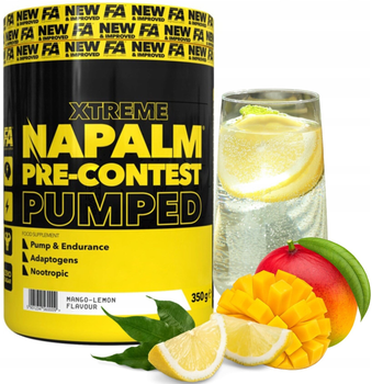 Передтренувальний комплекс Fa Nutrition Xtreme Napalm Pre-Con Pumped Mango-Lem 350 г (5902448291116)