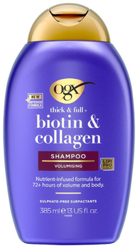 Шампунь OGX Biotin&Collagen для позбавленого об'єму й тонкого волосся з біотином і колагеном 385 мл (0022796976703)