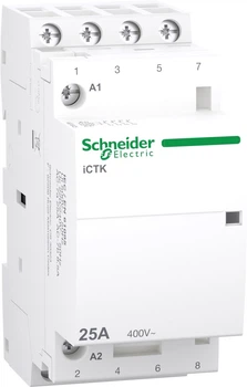 Контактор Schneider Electric Acti9 iCTK, 25 A, 4 NO, 400 В, катушка 220-240 В (A9C40425)