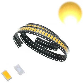 SMD светодиод 5630 5730 100шт, 3В 0.2Вт 35-40лм, теплый белый