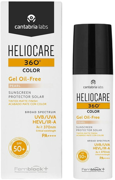 Гель сонцезахисний з пігментами Cantabria Heliocare 360º Color Tan Activator Sunscreen SPF 50+ 50 мл (8436574360028)