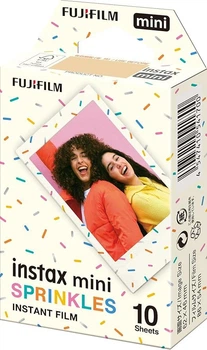 Фотопапір Fujifilm Instax Mini Sprinkles 10 аркушів (54 x 86мм 1 картридж з 10 знімками/кадрами) для камери Instax Mini 12, 11, Evo, 40, 90, 99, 9, LiPlay та принтерів SP-1, SP-2, Mini Link, Link2, Link3