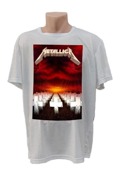 Футболка Металліка Metallica біла розмір L біла