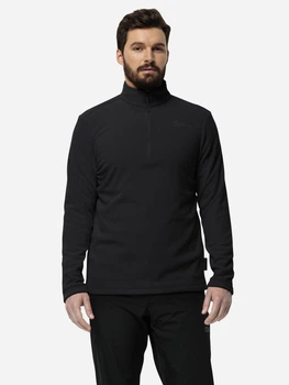 Толстовка на флисе, на молнии мужская Jack Wolfskin Taunus Hz M 1709522-6000 S Черная (4064993552713)
