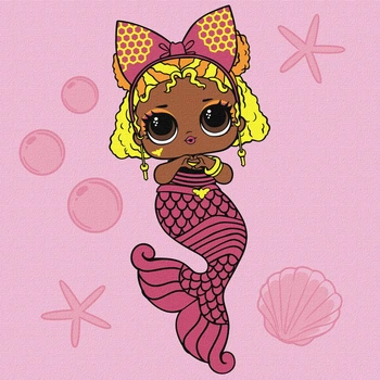 Картина за номерами в обкладинці Ideyka L.O.L. Surprise! Mermaids Queen Bee 40х40 см KHO6265 (4823104371250)