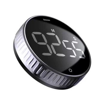 Кухонный цифровой таймер Baseus с магнитным креплением Heyo Rotation Countdown Timer (ACDJS-01) Black