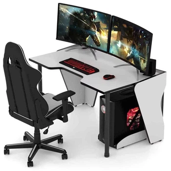 Комп'ютерний Геймерський стіл COMFORT GM15 (150 см) білий з чорним