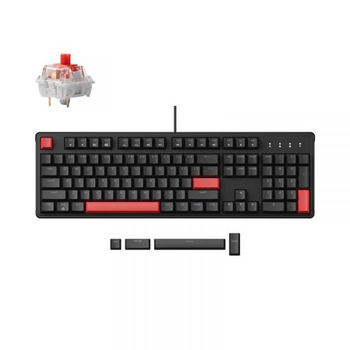 Клавиатура механическая Lemokey x3 87Key, Keychron Red, usb-a, qmk/via, Hot-Swap, en/ukr, rgb, чорний x3-h1-ua