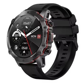 Мужские Смарт Часы Черные Классические Умные Smart Hardy Ak56 Rubber Black (316298)