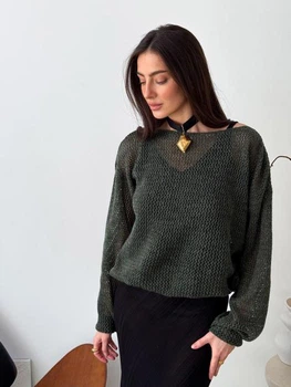 Джемпер женский ARTKNIT Soft L/XL Темно-зеленый (4823093470880)