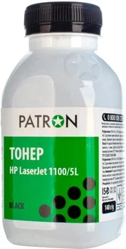 Тонер Patron HP LaserJet 1100/5L 140гр для картриджів С4092A/C3906A/92298A/92274A/C3900A/C3903A/C3909A/C4182X/EP-22/EP-A/EP-E/EP-P/EP-B/EP-V/EP-W/EP-72
