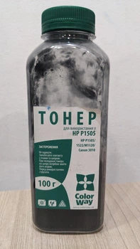 Тонер ColorWay 100гр для використання у принтерів HP P1505/1522/M1120; Canon 3010