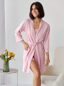 Халат жіночий великих розмірів BARWA garments 0317 XL Рожевий (2110003174184)