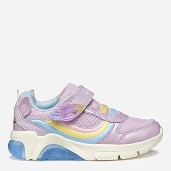 Подростковые с подсветкой кроссовки для девочки Geox J Fadinlight Girl J55M4A-0KNGN-C8R0G 35 Разноцветные (8058192233005)