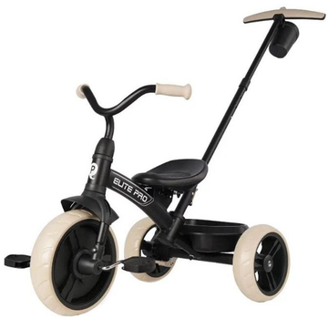 Велосипед дитячий Qplay Elite Pro Триколісний із батьківською ручкою Black (T10-BEliteProBlack)