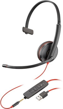 Słuchawki HP Poly Blackwire 3215 Monaural USB-A Headset (Bulk) (80S06AA)