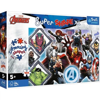 Пазлы супер формы 104 элемента XL Мстители Avengers Trefl, 50018