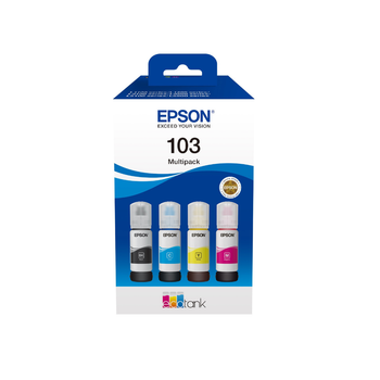 Набір чорнил Multipack 4 кольори для картриджа Epson 103 EcoTank (4 x 70 мл, C13T00S64A)