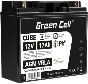 Акумуляторна батарея Green Cell AGM 12V 17Ah (5907813966507)