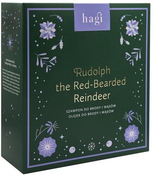 Zestaw do brody i wąsów Hagi Rudolph the Red-Bearded Reindeer Szampon 300 ml + Olejek 30 ml (5905910445536)