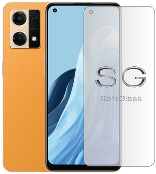 Бронепленка для Oppo Reno 7 4G на экран износоустойчивая полиуретановая SoftGlass