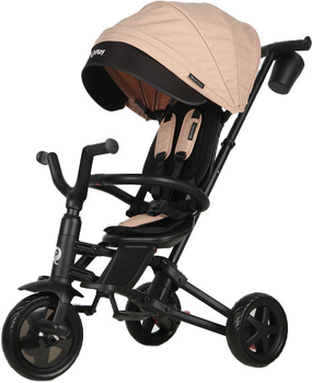 Велосипед дитячий Qplay Nova Niello Tricycle Складаний Триколісний з батьківською ручкою Beige (7290115246827)