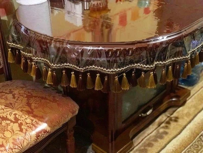 Силиконовая Скатерть СALIPSO с трехцветной бахромой 180x90см