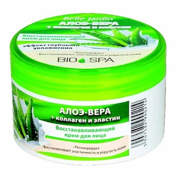 Крем для лица Belle Jardin Bio Spa Восстанавливающий, Алоэ-Вера + коллаген и эластин 200 мл