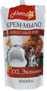 Жидкое крем-мыло Нектар Кокосовый рай, дой-пак 1 л
