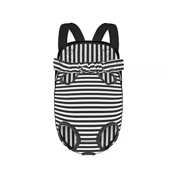 Рюкзак-кенгуру для животных Lesko DT834 Strip Black + White S собак котов